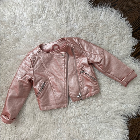 Baby girl leather jacket - Picture 1 of 5